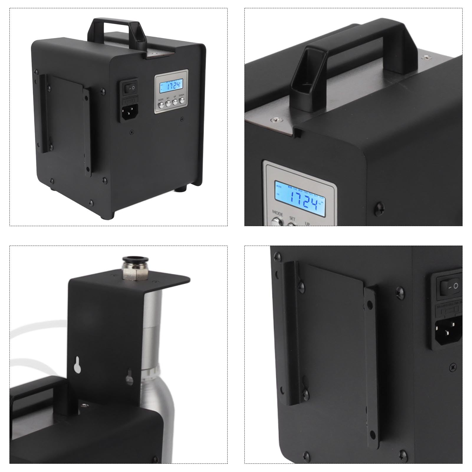 Máquina de aromaterapia Difusor de aceites Esenciales de aleación de 26 W, Cobertura de 5000 m³, difusor de Aire aromático Tipo Dividido para Espacios comerciales, Negro, Enchufe