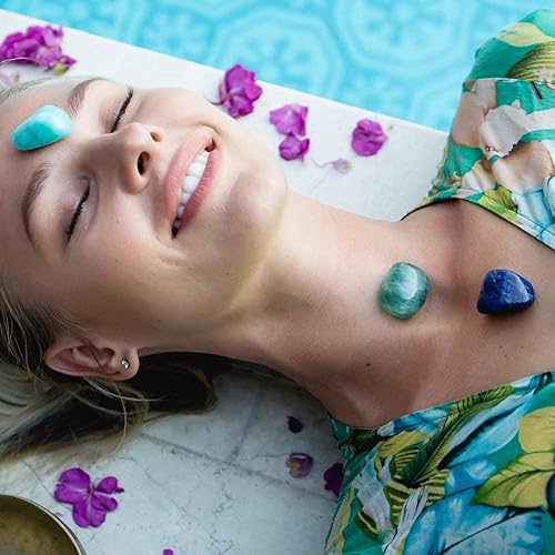 Miniatura 3 de Cristales de alta calidad y piedras curativas para relajación, estrés, alivio de la ansiedad, sueño. En caja de madera - amatista, lepidolita,