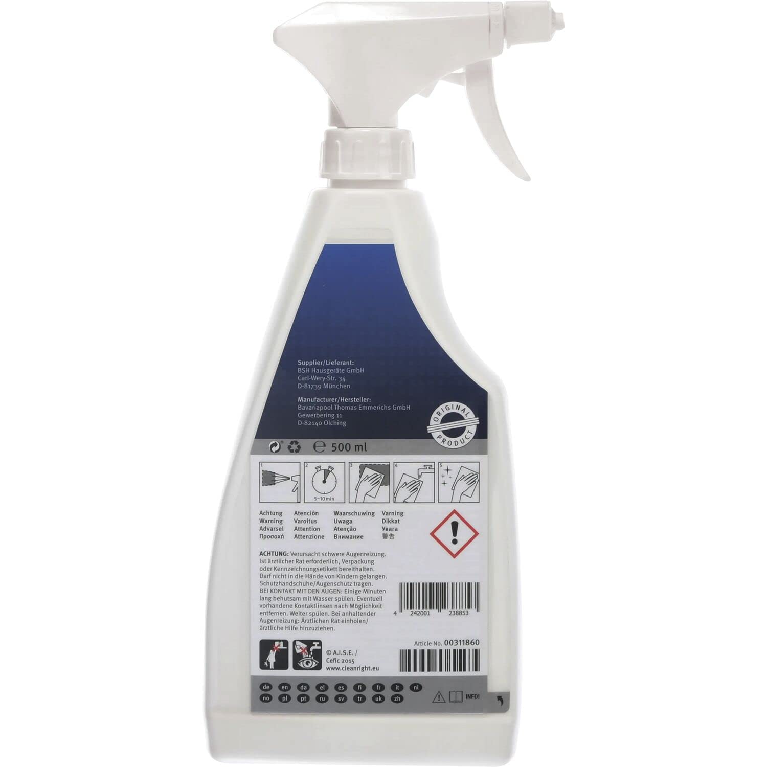 BSH Reinigungsgel-Spray für Backöfen 00312298
