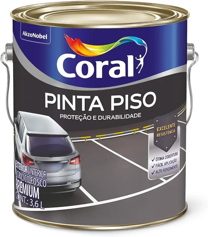 Tinta Pinta Piso Premium 3,6L Coral (Cinza Médio)