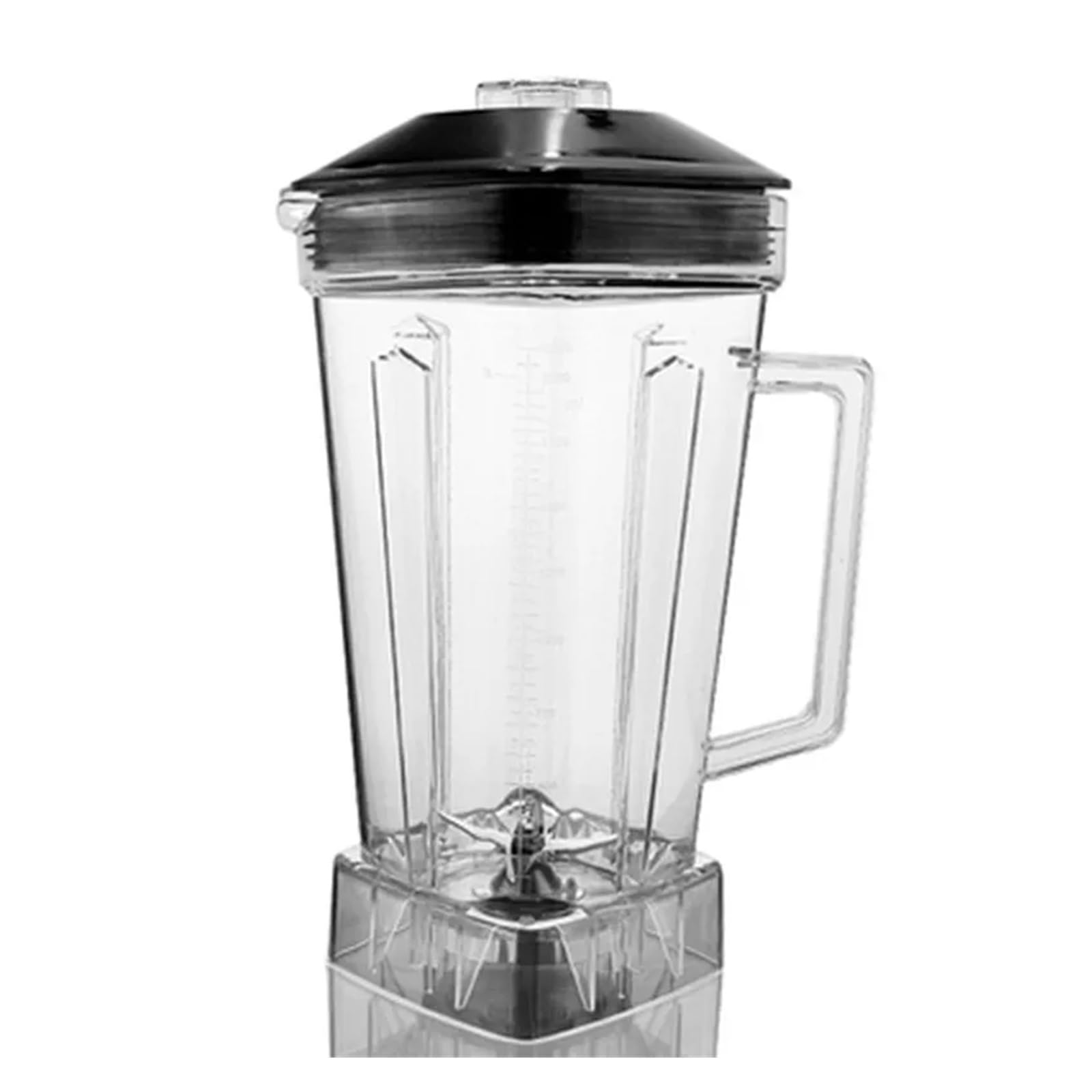 2L Square Container Jar Jug Pitcher Cup Bottom With Serrated Smoothies Blades Lid BPA FREE For Blender Spare Parts Easy-Clean