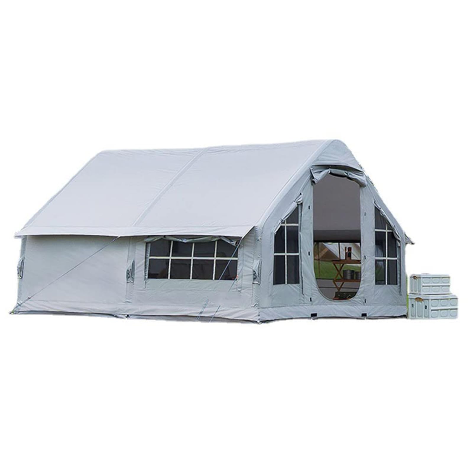 tente camping gonflable 12 square pompe à main installation - France