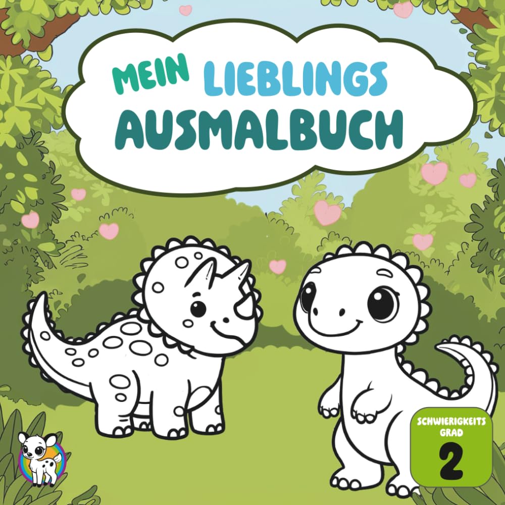 Mein Lieblings Ausmalbuch Dino 2: Urzeitlicher Ausmalspaß für Kinder von 3-4 Jahren