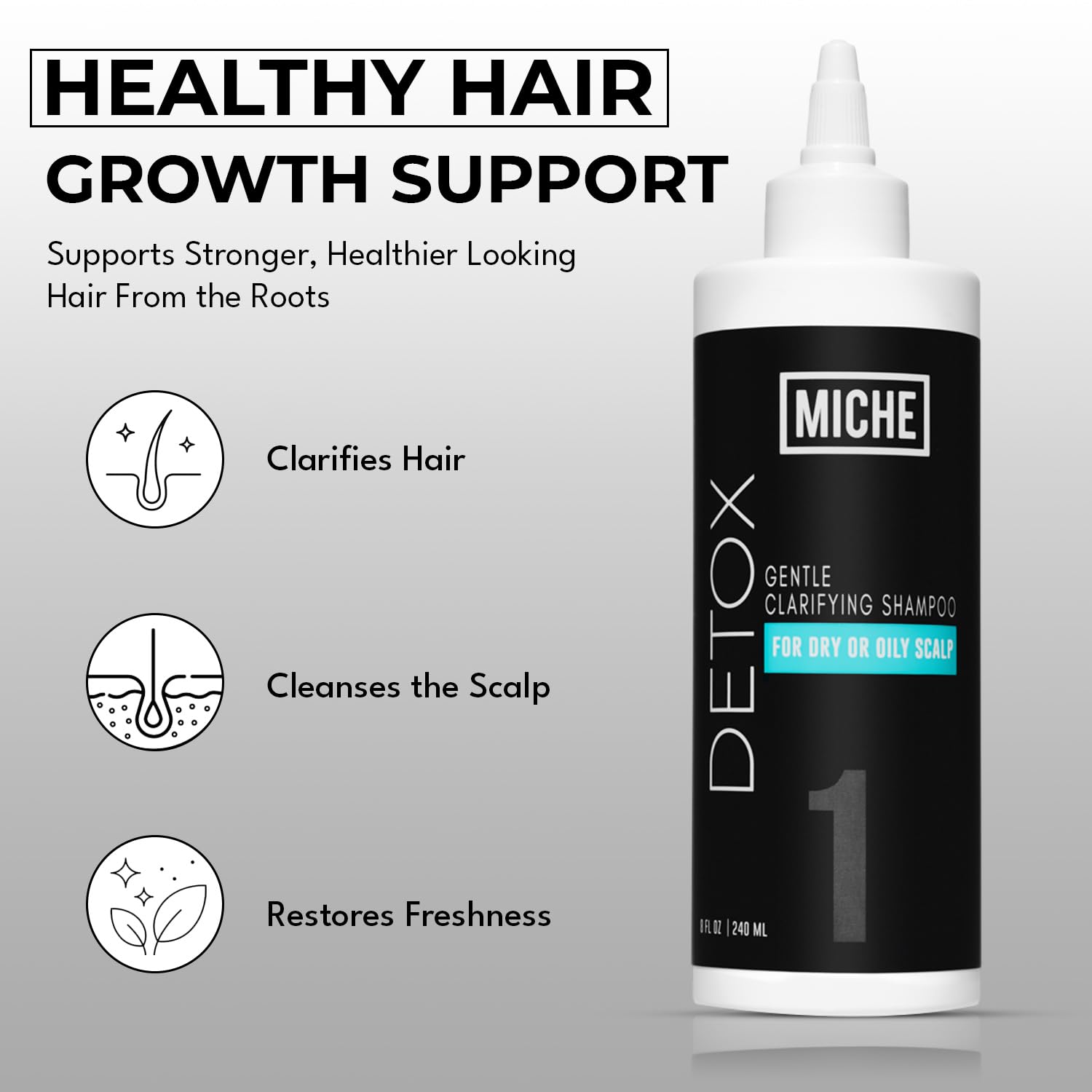 NOVIIML Clarifying Shampoo zum Trocknen, Schütteln