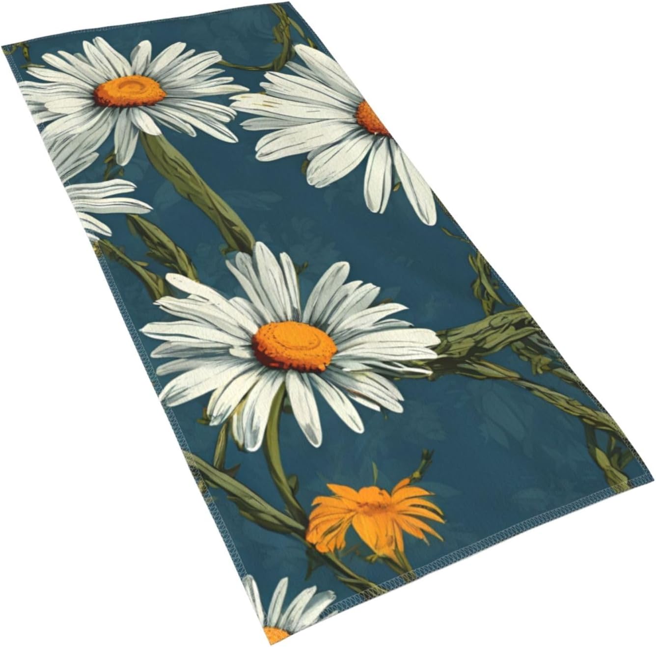 Daisy Flower Pattern Print Hand Towels for Kitchen, Decorative Bathroom Towels Decor Farmhouse Cute for Men Women Gifts