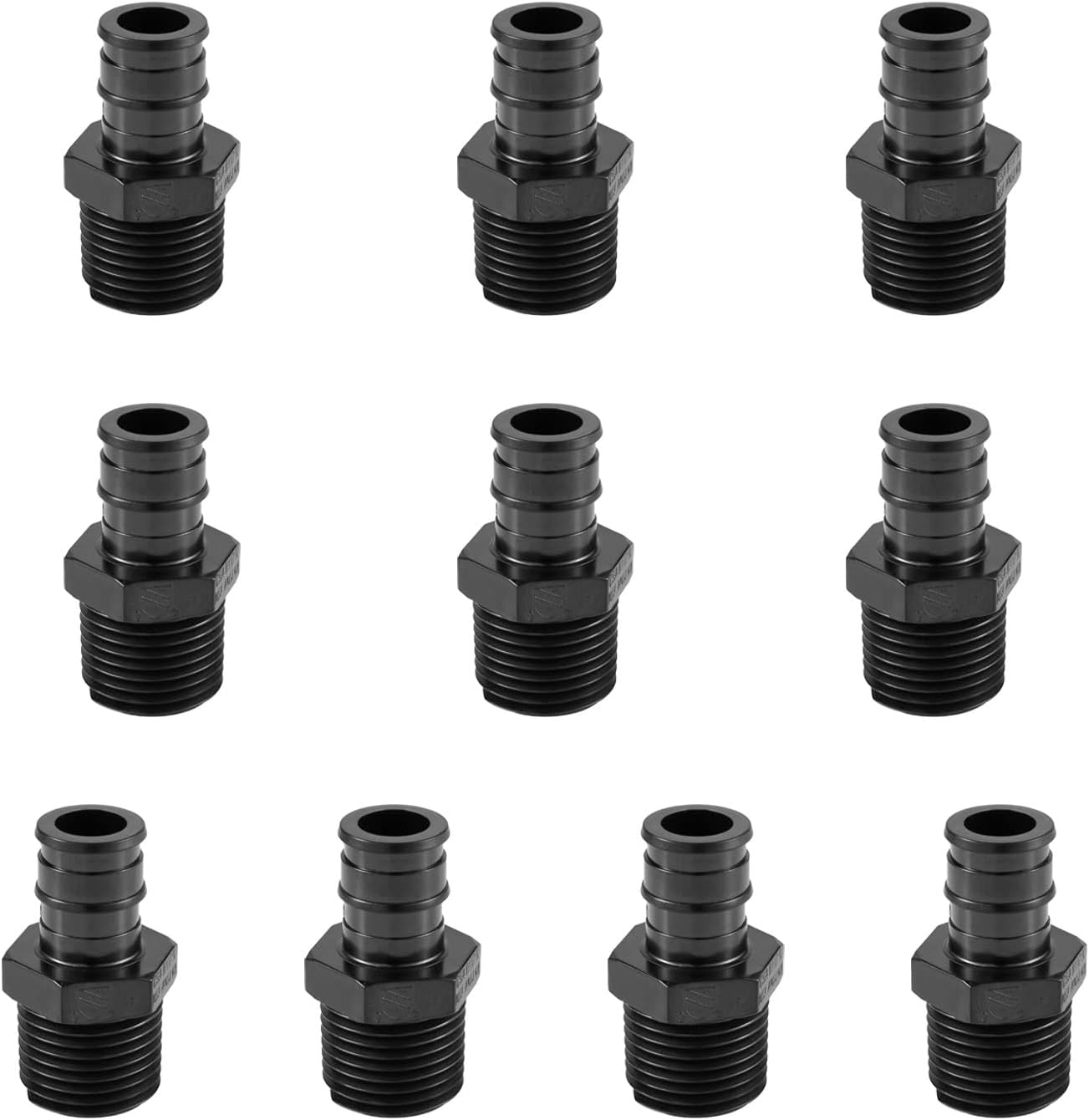 10Pack EFIELD PexA Fittings Poly Expansion, PexA 1/2" X1