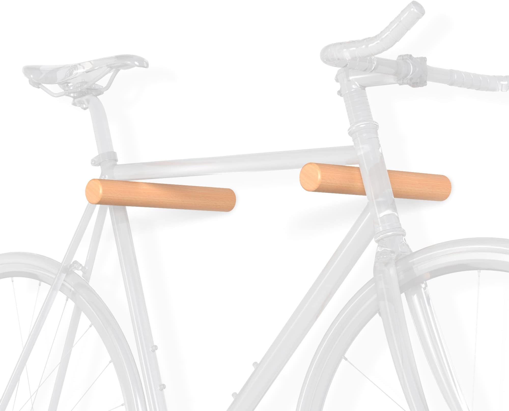 Removable Bycle Rack Wood Bike Rack Bamboo Bike Wall Mount With Removable Shelf - Space ...