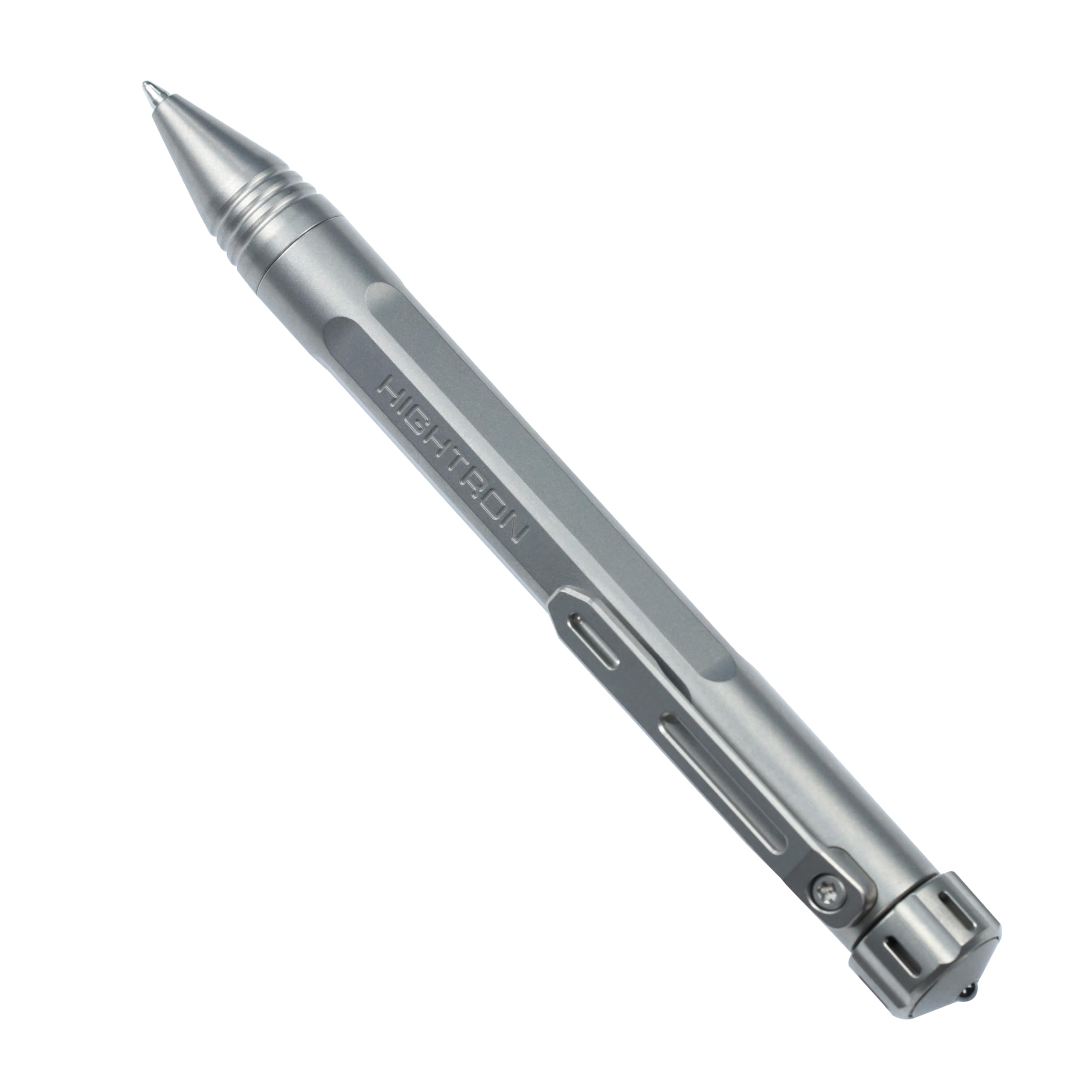 Hightron Vortron Titan Kugelschreiber, Sandgestrahlt Metallstift mit Anti-Rutsch-Griff und Taschenclip, für Büro, Outdoor und Reisen