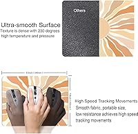 Vista 5 de Alfombrilla de ratón, alfombrilla de ratón abstracta moderna, alfombrilla de ratón impermeable cuadrada Boho, alfombrilla de ratón antideslizante