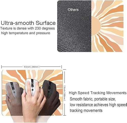 Miniatura 5 de Alfombrilla de ratón, alfombrilla de ratón abstracta moderna, alfombrilla de ratón impermeable cuadrada Boho, alfombrilla de ratón antideslizante