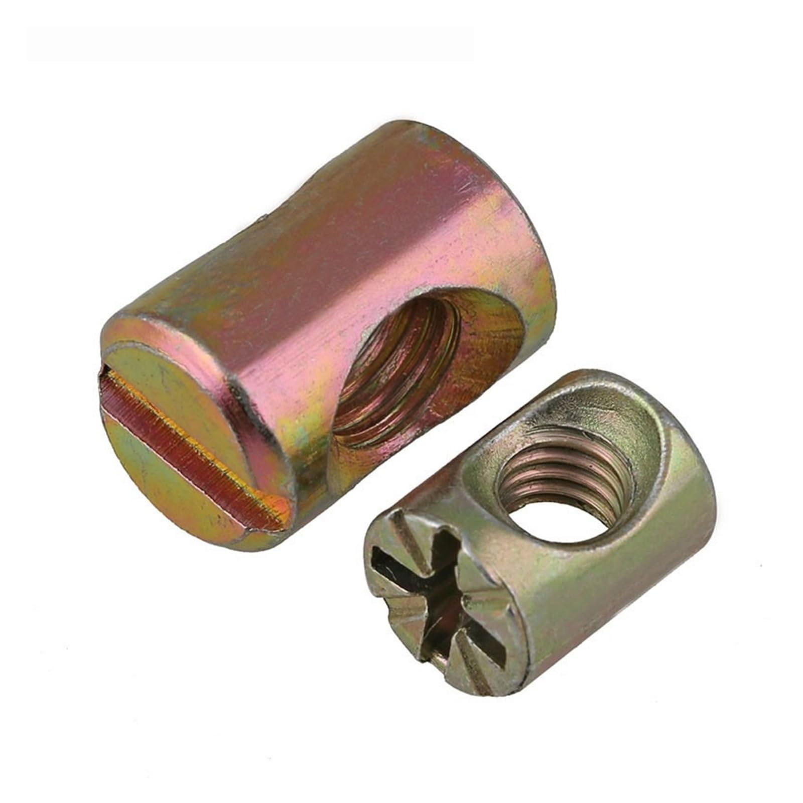 Kołki krzyżowe z rowkiem, Nakrętki meblowe krzyżowe z rowkiem M6 i M8(50pcs,M8x17 B type Zinc)