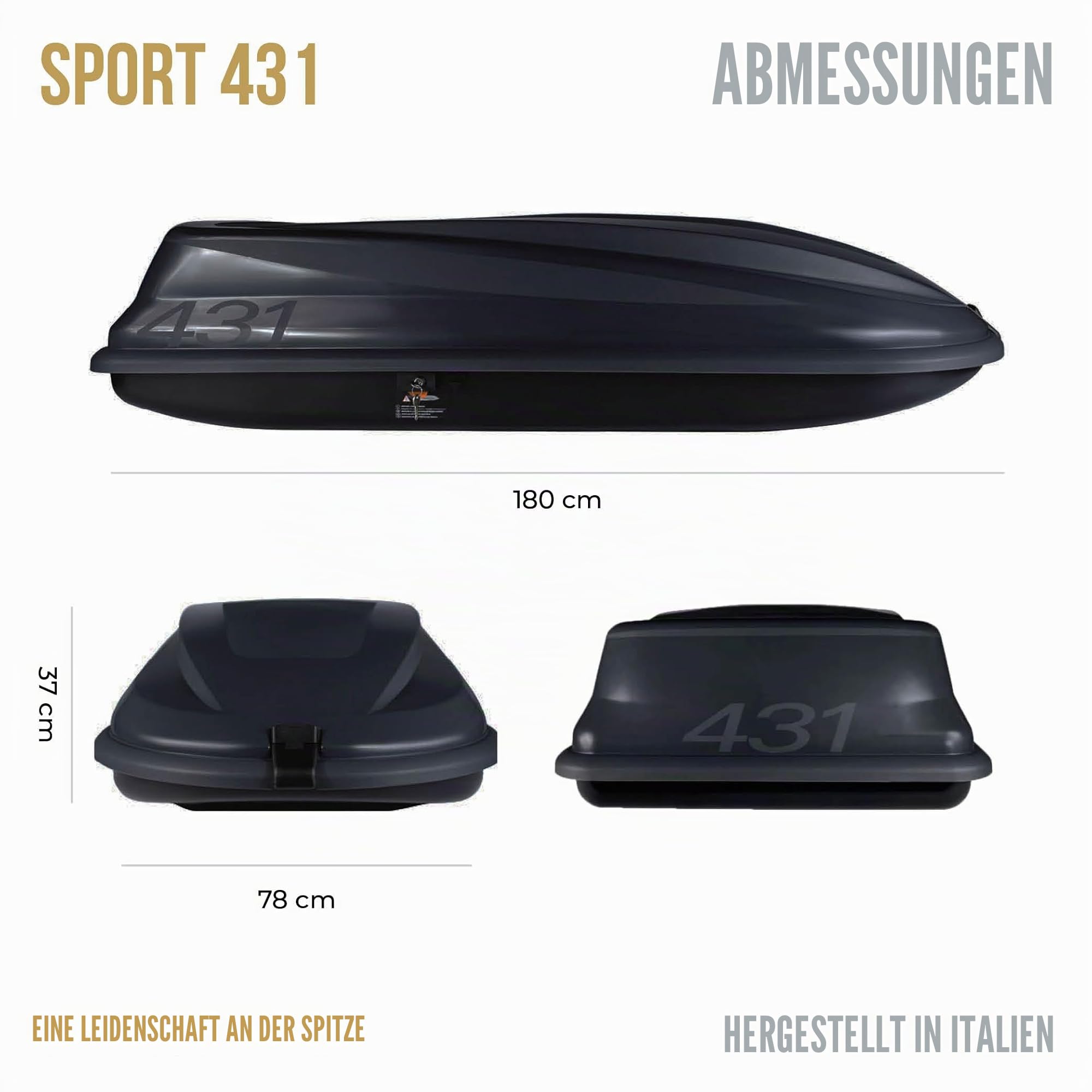 CAM Box Sport 430 Liter Schwarz