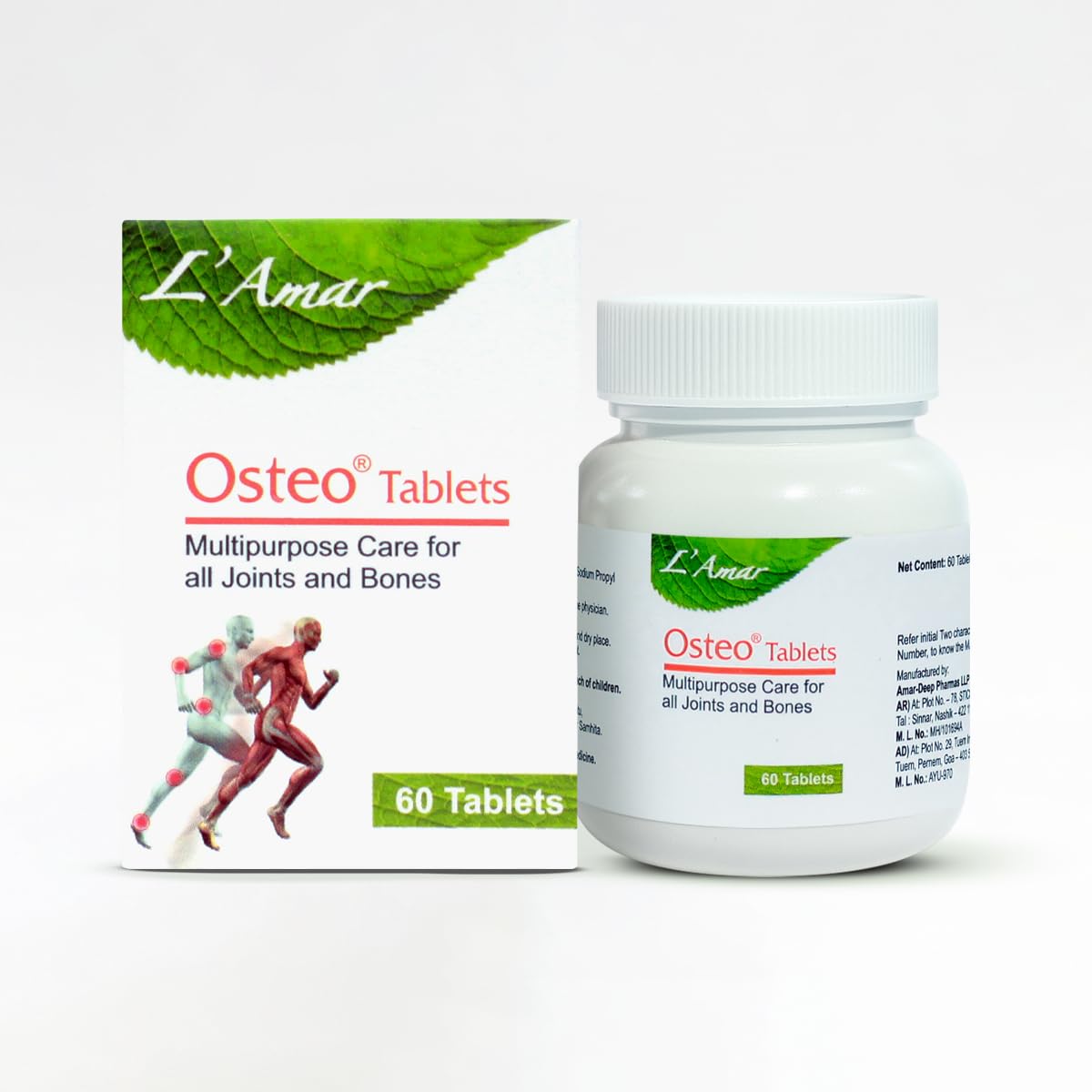 L’Amar Bone & Joint Wellness Combo | KAL 60 Tablets + OSTEO 60 Tablets + OSTEO Gel 30g | Ayurvedic Bone Strength, Arthritis Pain Relief, Joint Support, Calcium Supplement — Amazon image 8
