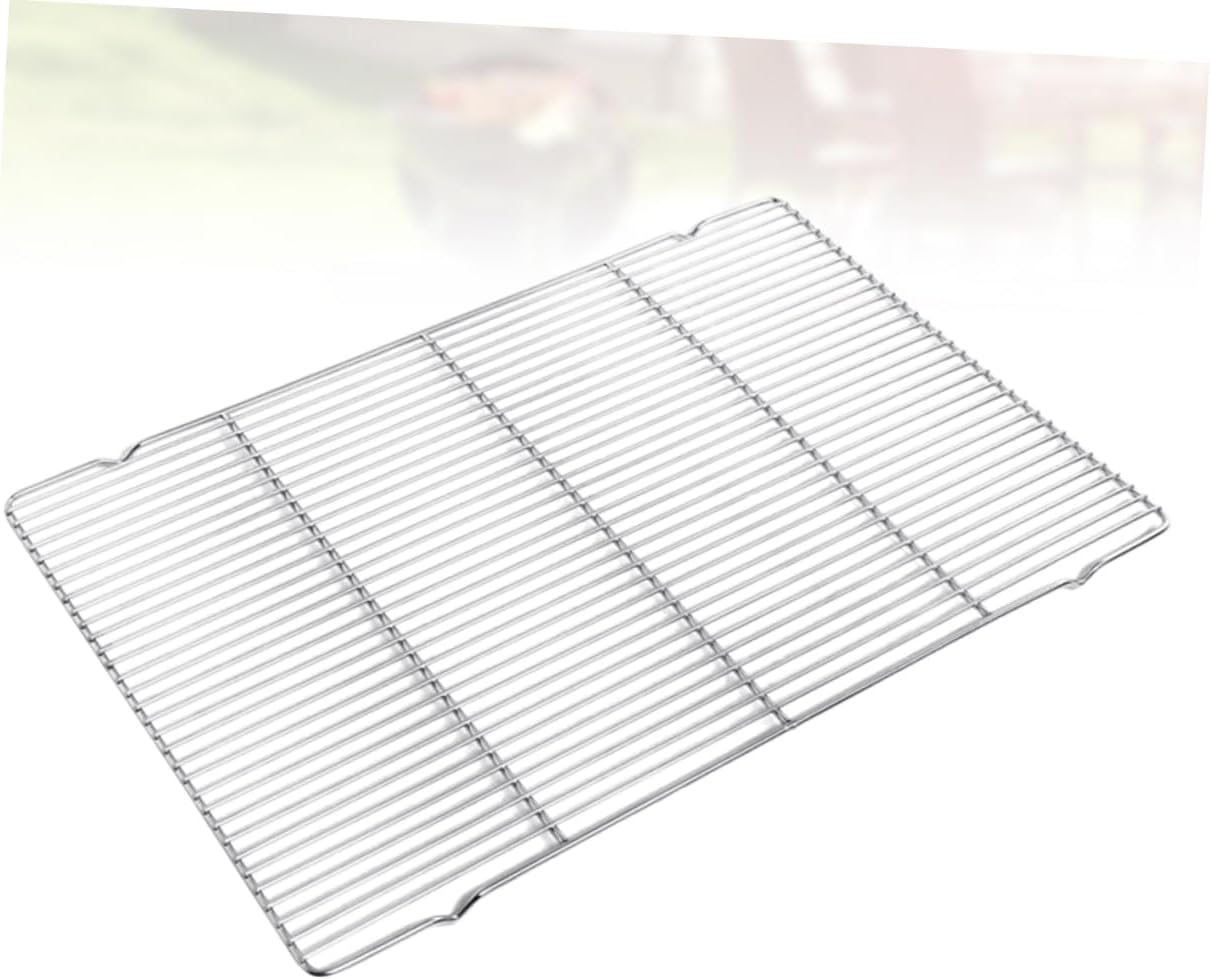 SUPVOX 1Pc Multi Purpose Bbq Grill Rack Stainless Steel Baking Net for Cooking Baking for Cake Cooling Barbecue for Home Camping and Outdoor Use Silver