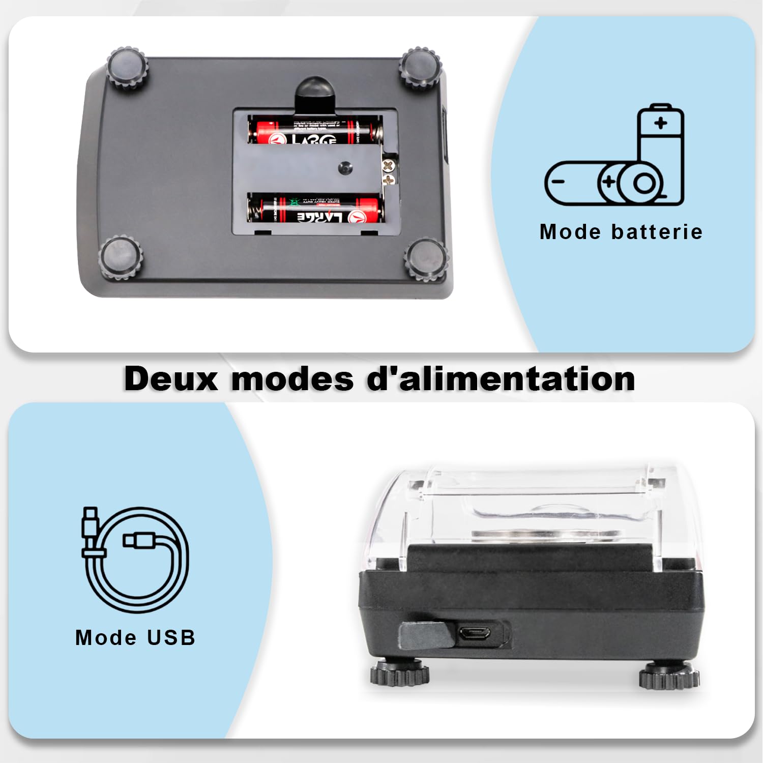 UNIWEIGH Balance Digitale Précise 0.001g/50g en Milligramme - Pour Bijoux, Poudre, Or - Micro Balance Avec 6 Unités, Tare, Poids Calibre - De Poche Avec USB et Batterie | Balance de précision pour bijoux, or, pierres précieuses, rechargement, micro-gramme