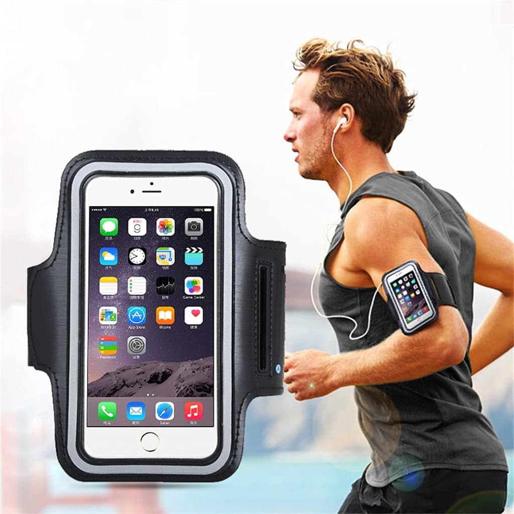 5-7inch Outdoor Sports Phone Holder Armband Case Gym Running Phone Bag Arm Band Case (Color : Black, Size : One Size)