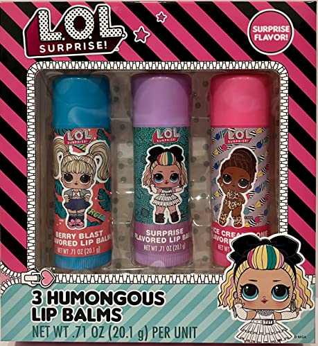 L.O.L Surprise 3 Humongous Lip Balms with a Surprise Flavor!