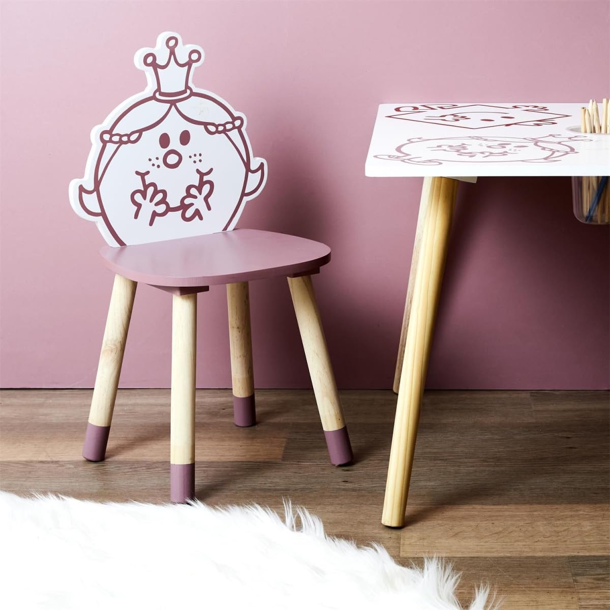 Paris Prix Chaise Enfant Madame Princesse 57cm Rose
