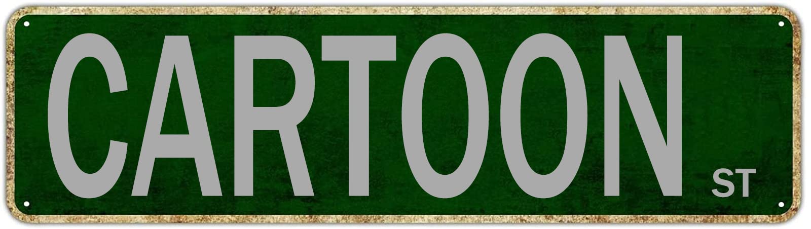 Cartoon St Retro Tin Signs Aluminum Metal Sign Gift for Home Kitchen Garden Wall Yard Coffee Art Plaque Decor 4x16 Inch