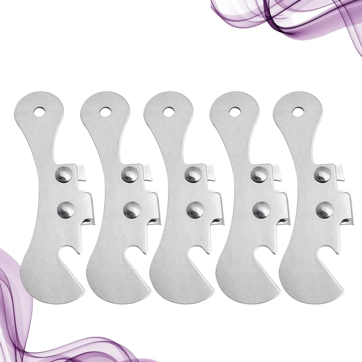 Cabilock 3 Set Apriscatole Manuale Professionale Acciaio Inossidabile Per Lattine E Bottiglie Utensile Ristoranti E Attività All Aperto 5 Pezzi * 3
