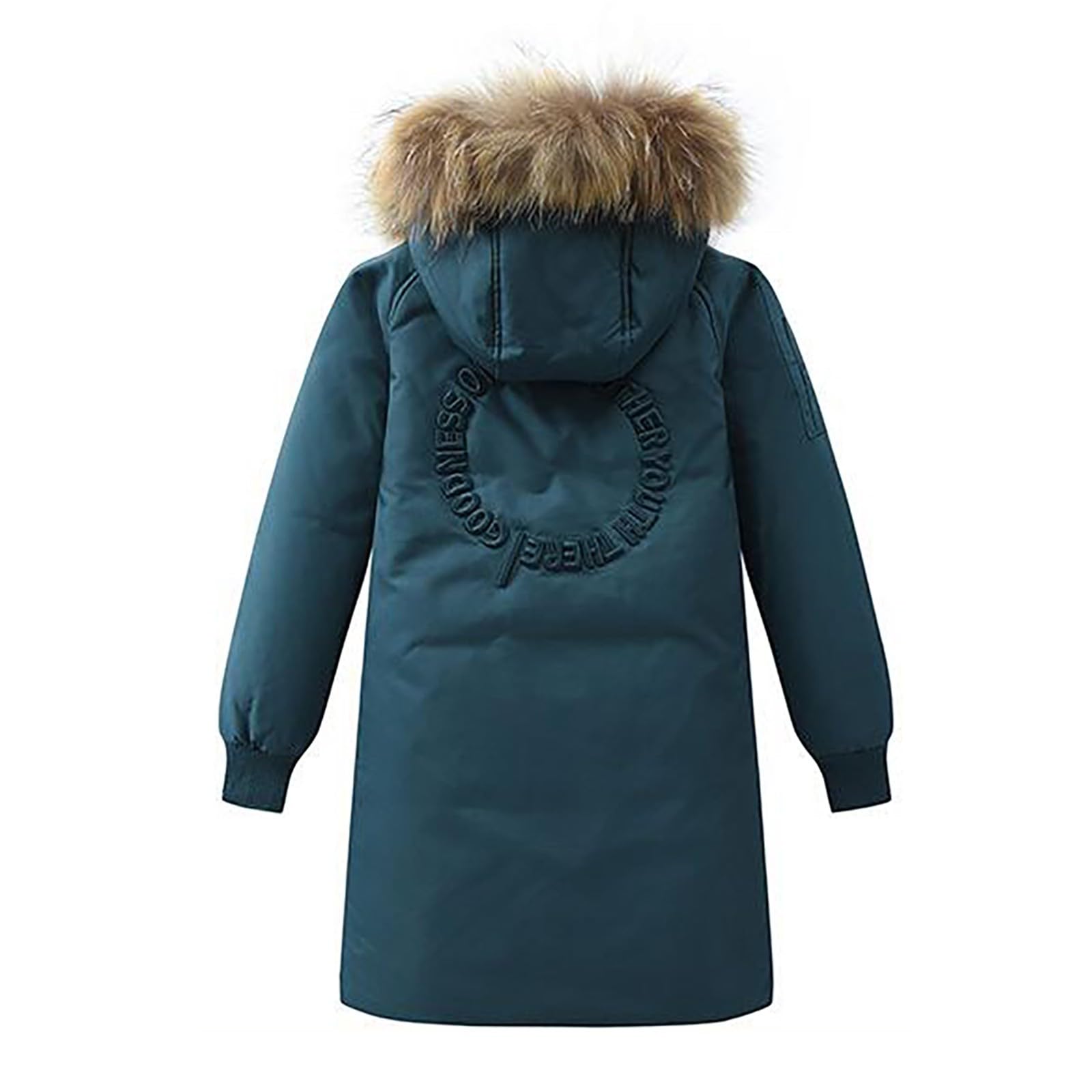 Grandi Bambini Unisex Piumino Con Cappuccio Solido Piumini Capispalla Inverno Spesso Caldo Con Cappuccio Cappotto Antivento Giacche Per Bambini 12 Mesi, Verde menta, 4-5 Years