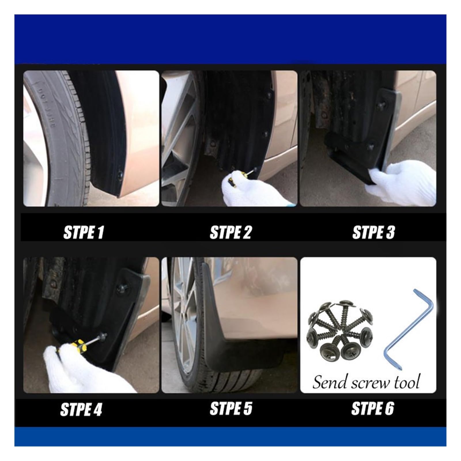 Xuanqingyi Store Vorne Hinten 4PCS Kompatibel Mit SsangYong Kompatibel Mit Korando Kotflügel Kotflügel Schmutzfänger Schutz Spritzschutz Kotflügel Kotflügel Auto Zubehör