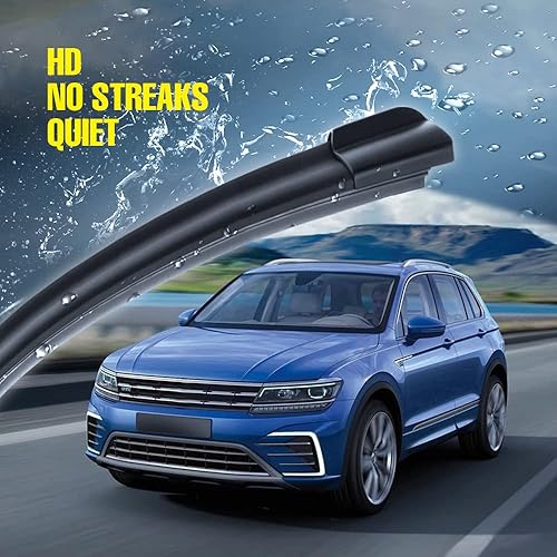 Miniatura 6 de Limpiaparabrisas de repuesto de 24 pulgadas + 21 pulgadas para VW Volkswagen Tiguan 2017-2007Chevrolet Malibu 2012-2009 Traverse 2011-2009 Buick