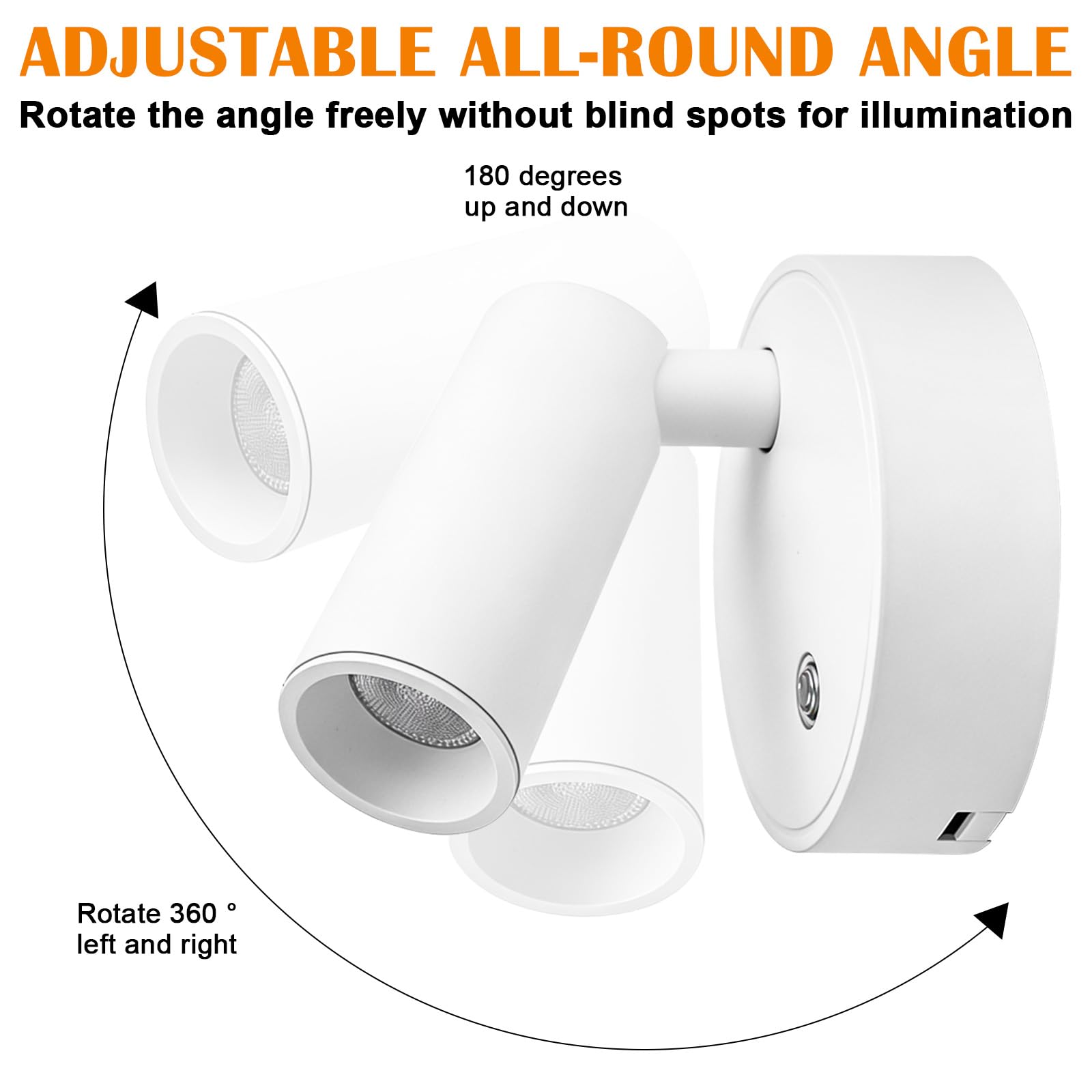 2 focos para interiores con mando a distancia, 3 temperaturas de color, foco de imagen recargable, iluminación LED de acento, luces de imágenes regulables para arte, retratos, plantas, (blanco)