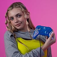Vista 9 de PDP Afterglow Wave Wired Controller Blue for Nintendo Switch, Nintendo Switch - OLED