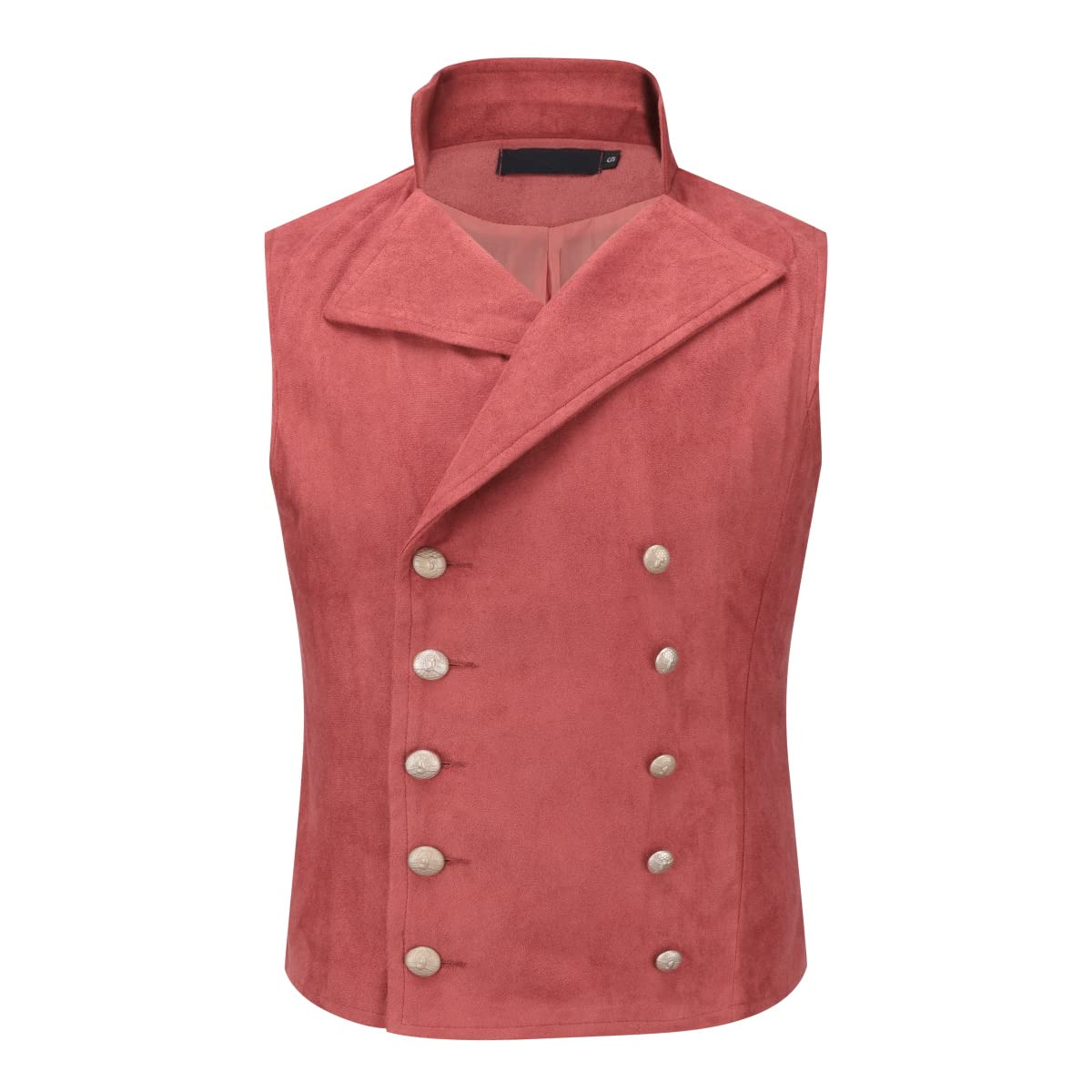 YFFUSHI Chaleco Hombre Gamuza Doble Botonadura Gotico Steampunk Terciopelo Para Fiesta