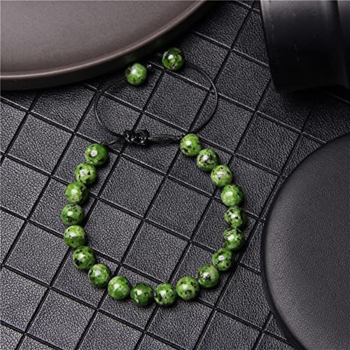 Bracelet jaspe multicolore 8mm réglable fini les bijoux trop grands - 2