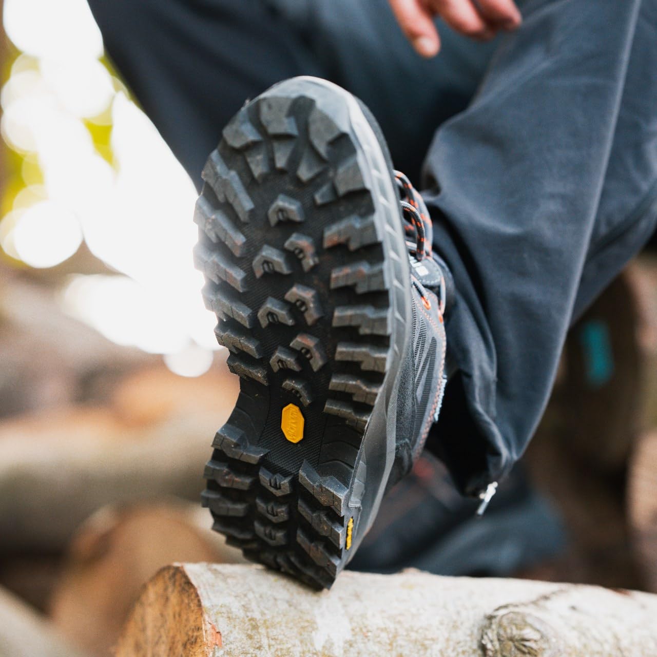 Alpinus - Buty Trekkingowe Kominite Mid, Buty Turystyczne, Górskie, Hikingowe, antracytowo - pomarańczowe GR11753