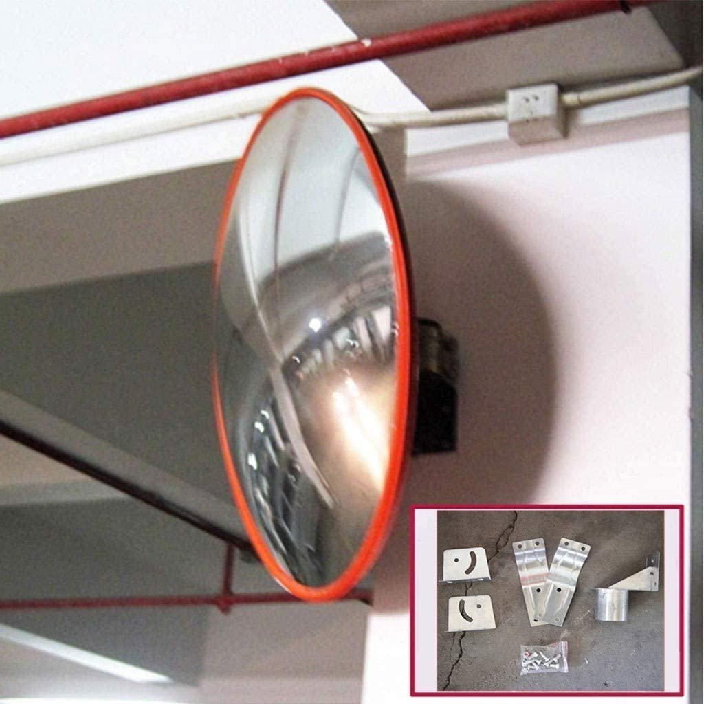 Specchio Convesso, Garage infrangibili Specchi Blind Spot Wide Angle Specchio Monitoraggio Angolo Specchio Anti Supermercato Coperto Specchio per Il Traffico(80Cm)