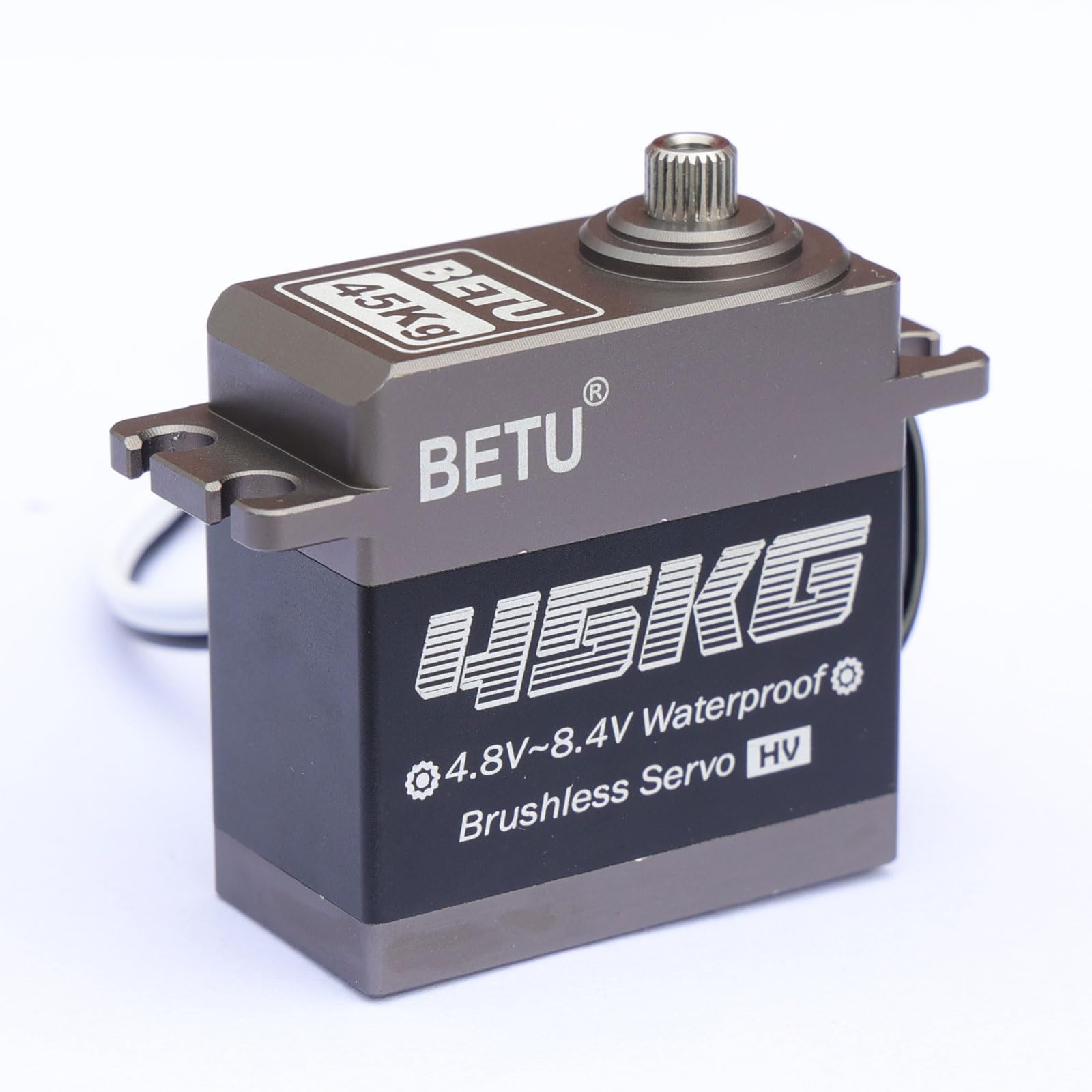 BETU Servo Brushless da 45 kg, Servo Waterpoof, RC Servo Compatibile con 1/5,1/6, 1/8, 1/10 RC Auto/Robot/Barca/Aereo