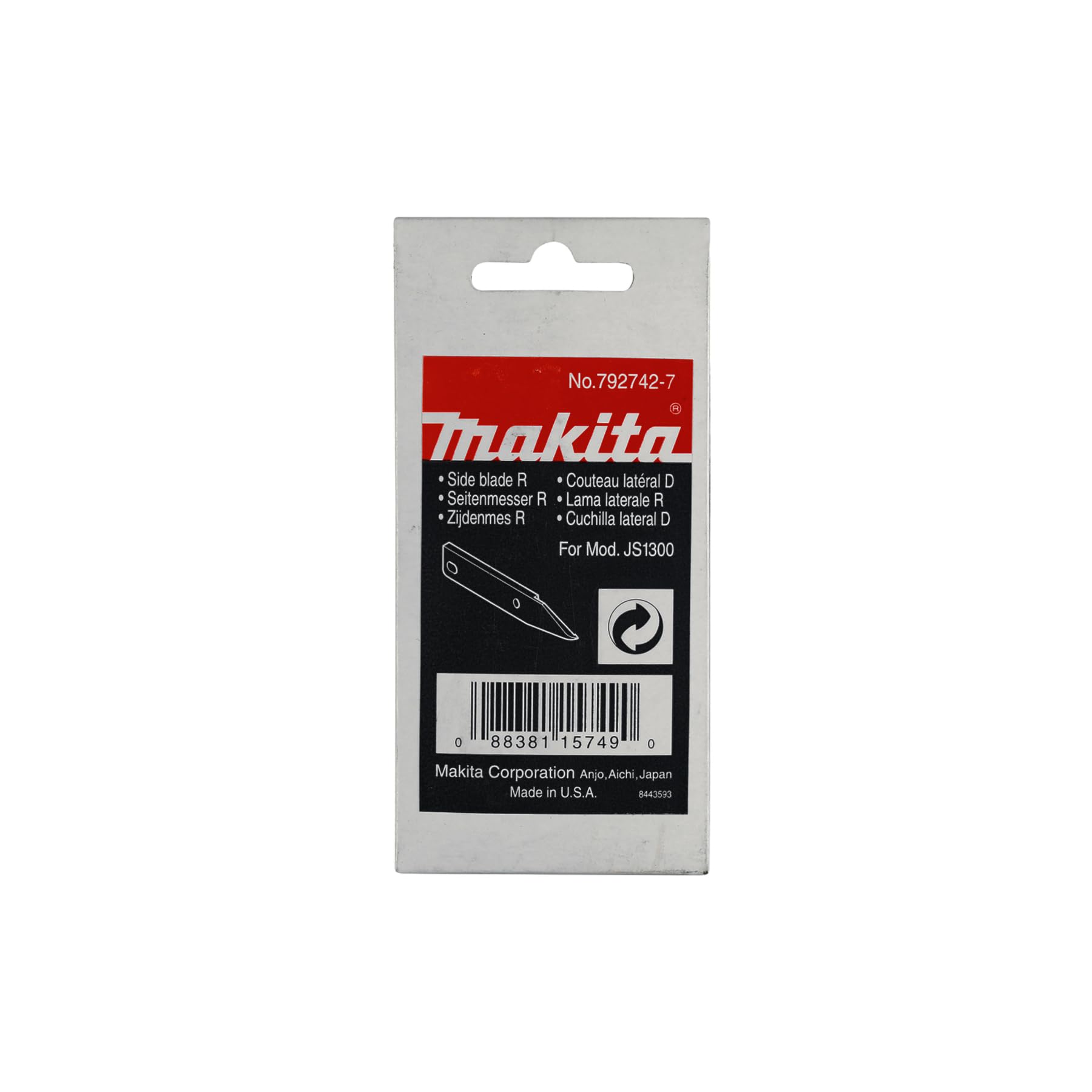 Makita 792742 – 7 R/Side cuchilla de BJS130, multicolor