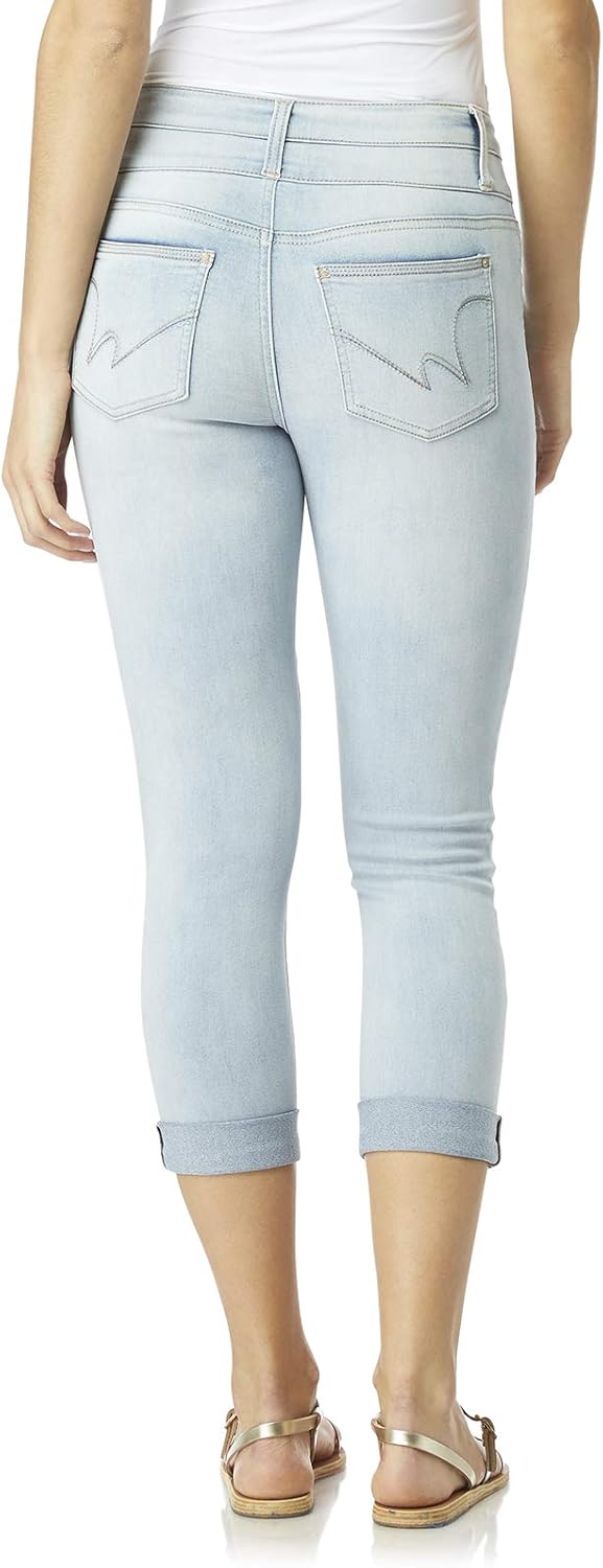 WallFlower Women's Juniors InstaSoft High-Rise Sassy Fit Skinny Stretch Crop Jeans - Image 3