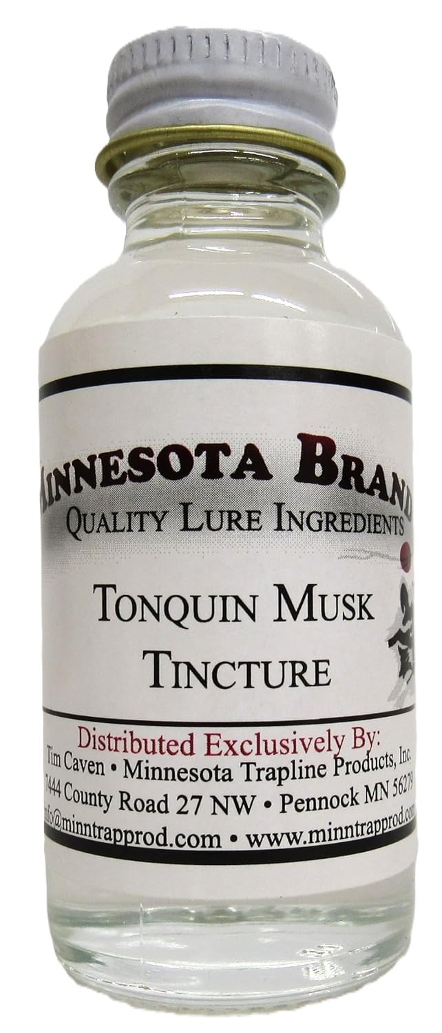 Tonquin Musk Tincture Lure Ingredients Minnesota Brand 1 Ounce Bottle