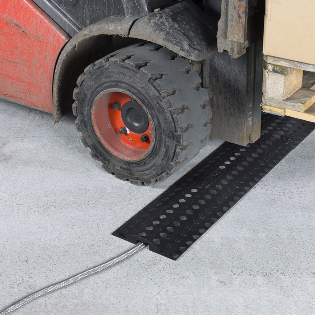 Mangueras de rampa de conducción de un Solo Canal de Alta Resistencia, Protector de Cables, Protector de Cables de almacén, ocultador de Cables para gestión de Cables de Suelo