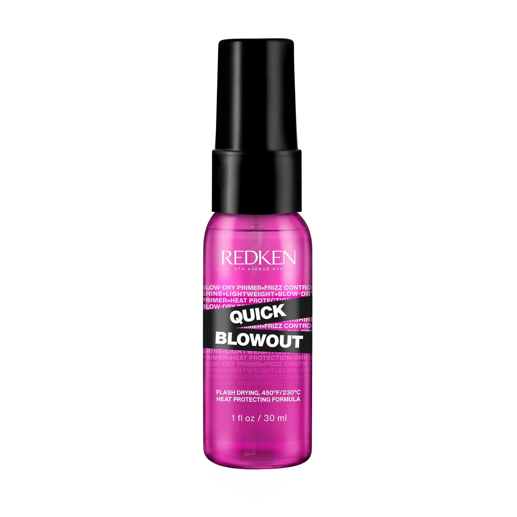 Quick Blowout Heat Protectant Spray For All Hair Types - Smooths & Adds Shine, Lightweight Blowdry Styling Primer with Heat Protection