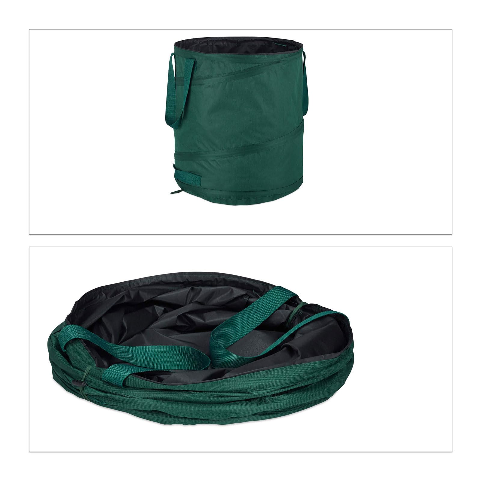 5pcsbolsas de basura de jardín ,Bolsa de recogida de hojas caídas ,Bolsas de basura de jardín impermeables ,de pie y plegable,robusto ,Con funda de cremallera ，para Recoger Plantas,Residuos y Hojas