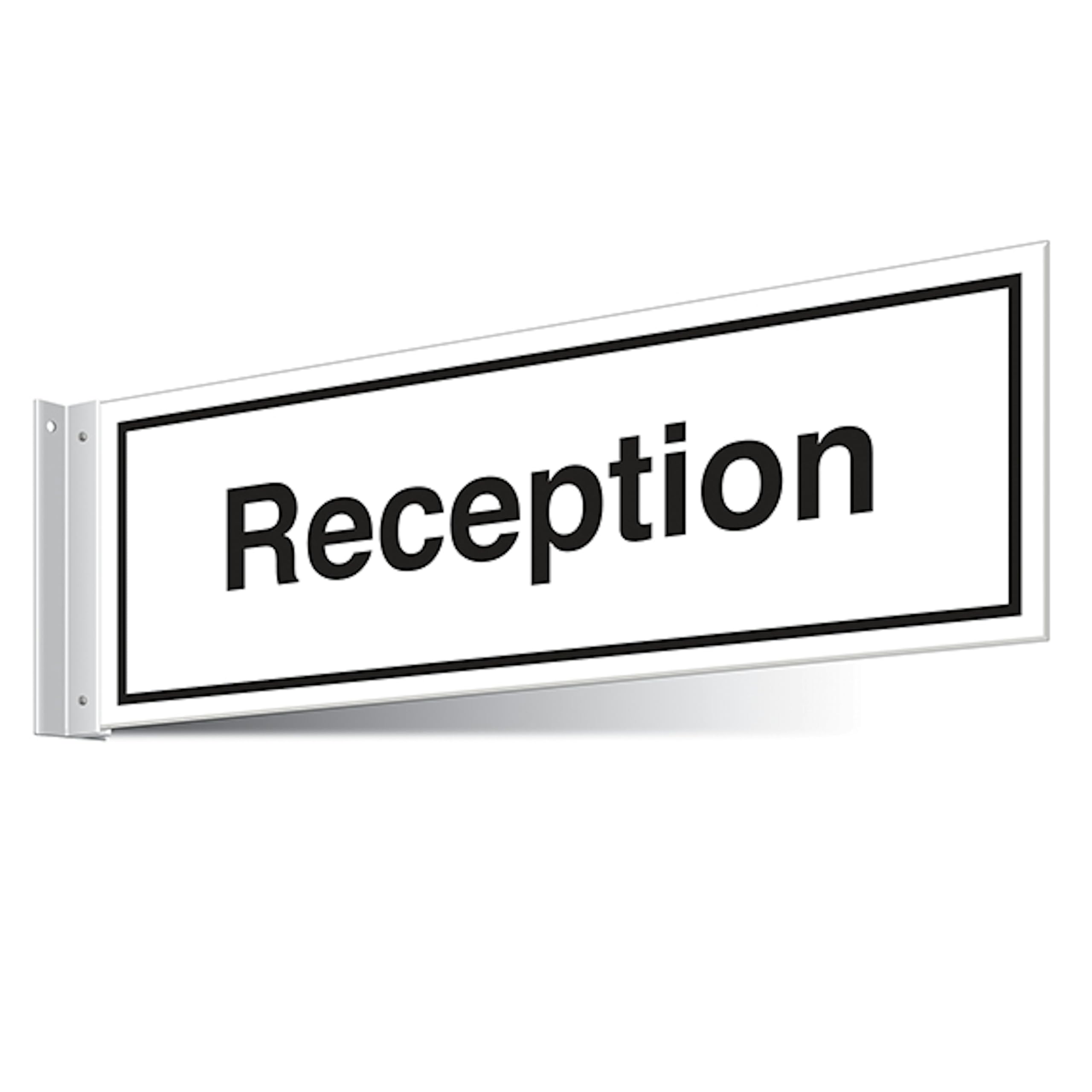 V Safety Reception Corridor Sign - Landscape 450 x 150 mm - 3mm Indoor Palboard Safety Sign