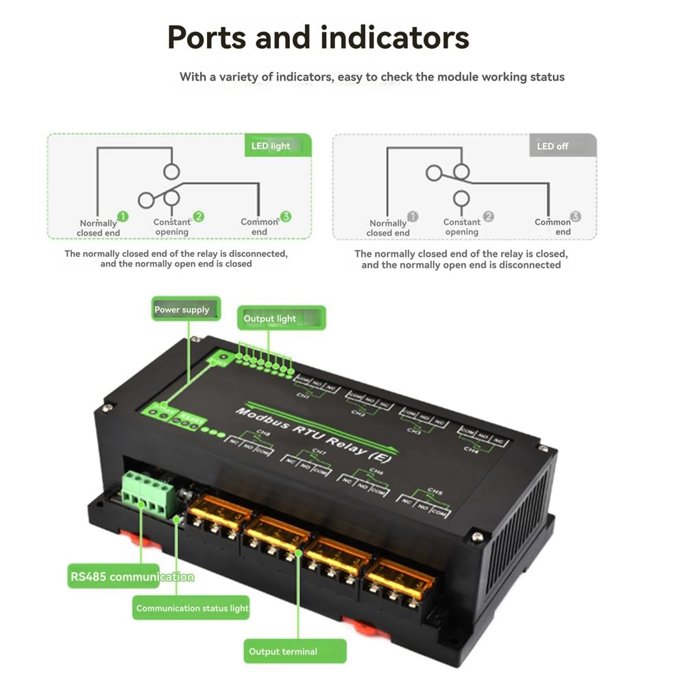 8-Ch Modulo Relè Ethernet RS485 con Protocollo Modbus RTU e Diverse Isolazioni Modulo Relè Ad Alta Corrente da 30A
