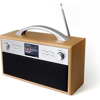 XORO DAB 250IR Portable DAB+/FM/Internet Radio with WiFi, Bluetooth, Spotify Connect, Podcast, 2.4 Inch Colour Display, Alarm