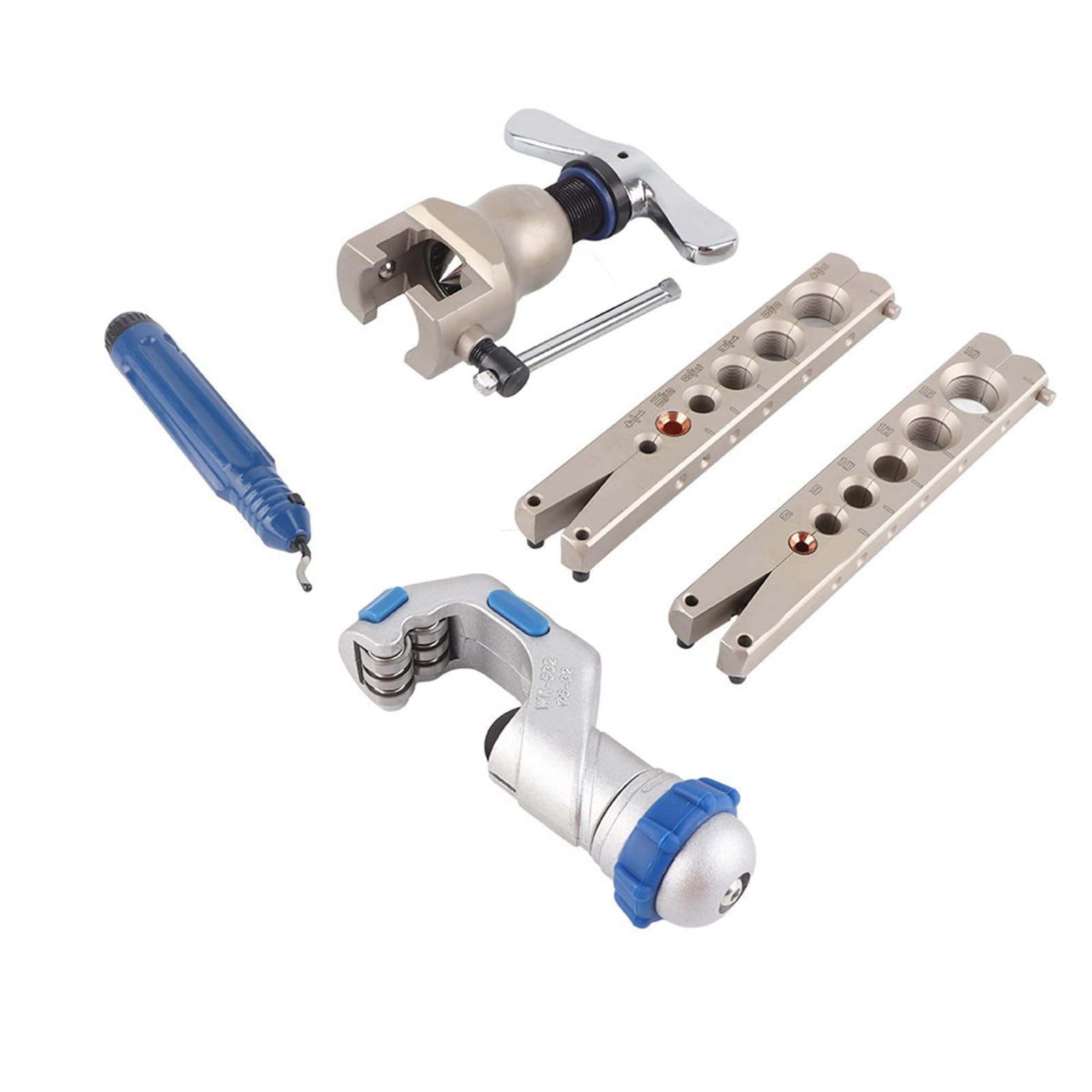Cryfokt WK‑806Ft L Juego de Herramientas de Abocardado de Trinquete para Expansor de Tubo Cónico Excéntrico de Refrigeración - Kit de Herramientas de Abocardado Eficiente y Resistente para