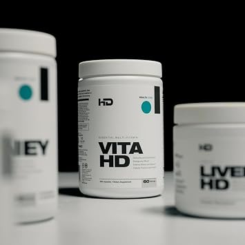 HD MUSCLE VitaHD Essential Multivitamin | Athlete-Specific Vitamins, Minerals, Nutrients | Organic Mushroom Blend, KSM66 Ashwagandha, Ubiquinol | 60 Servings