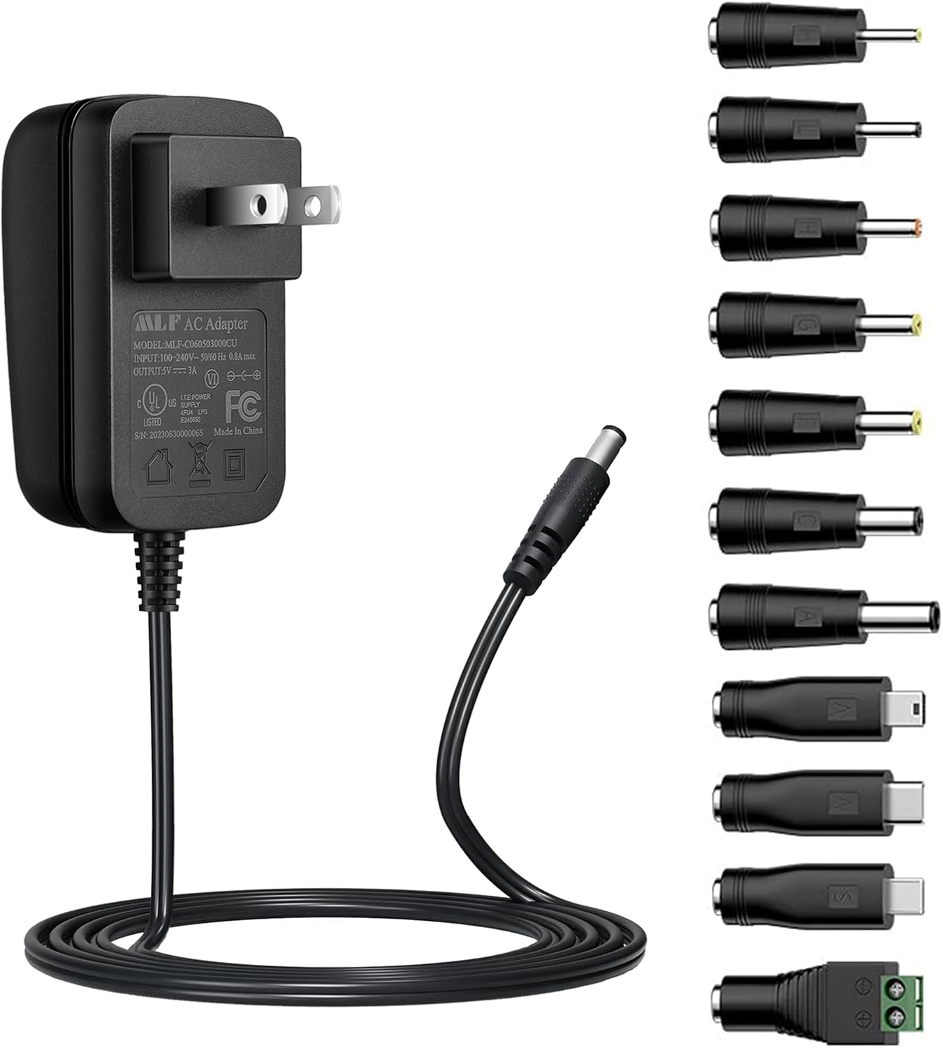 SoulBay 5V 2A Power Supply Adapter 10W AC100-240V To DC 5 Volt 2Amp