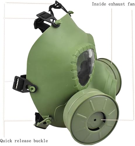 Miniatura 2 de Jadedragon Máscara táctica de paintball de cara completa, protección de los ojos, máscara de esqueleto de calavera con doble ventilador de escape