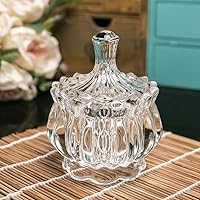 Vista 78 de Colorful Crystal Glass Candy Snack Barrel Storage Jar Embossed Luxury Cookie Buffet Canister With Lids Jewelry Box Jar Biscuit Containers