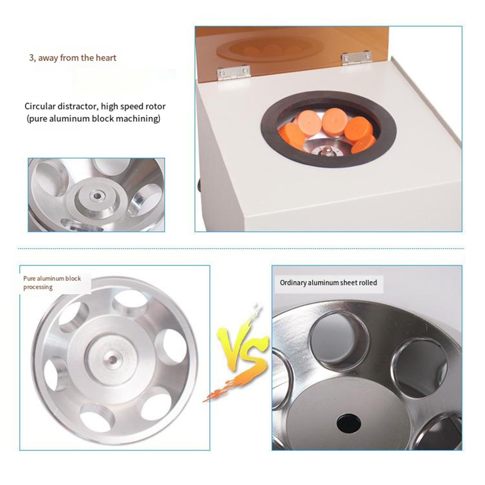 Centrífuga de laboratorio eléctrica 50ml 100ml 4000rpm 2800xg PRP PRF baja velocidad