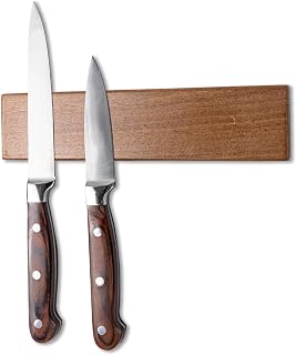 Yuoyar Wooden Magnetic Knife Holder - 8" Magnetic Knife Strips for Wall - knife storage kitchen accessories (8 inch)